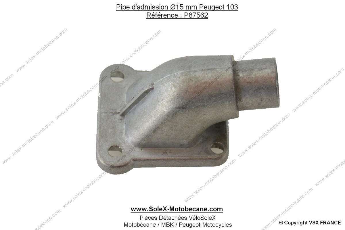 Pipe D’admission Teknix Pour Mobylette Peugeot 50 103 SP - Carbu 19mm - Réf. 15/639-0118-56245