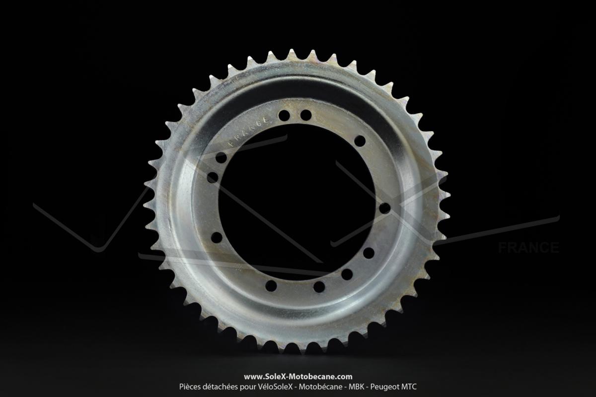 Couronne De Transmission Charvin Pour MBK/Mobylette 51V – 52 Dents, Pas 415, Grise, Neuve (réf. Grise 52 Dts Pas 415)