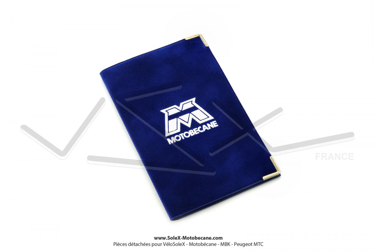 Porte Carte Grise Motobécane Bleu Roi et Blanc Suédine - Accessoires pour  SoleX : Divers - Pièces pour VELOSOLEX - Solex-Motobecane