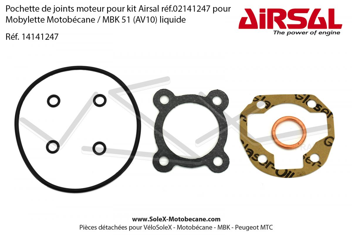 Kit De 4 Joints Pour Moteur Solex/Vélosolex - Pièce Neuve Générique, étanchéité Moteur