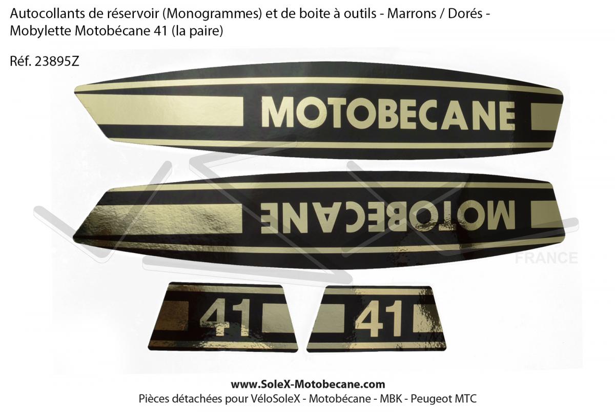 Autocollants de réservoir (Monogrammes) et de boîte à outils Marrons